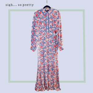 NWT Juicy Couture Black Label Silk Floral Maxi Dress